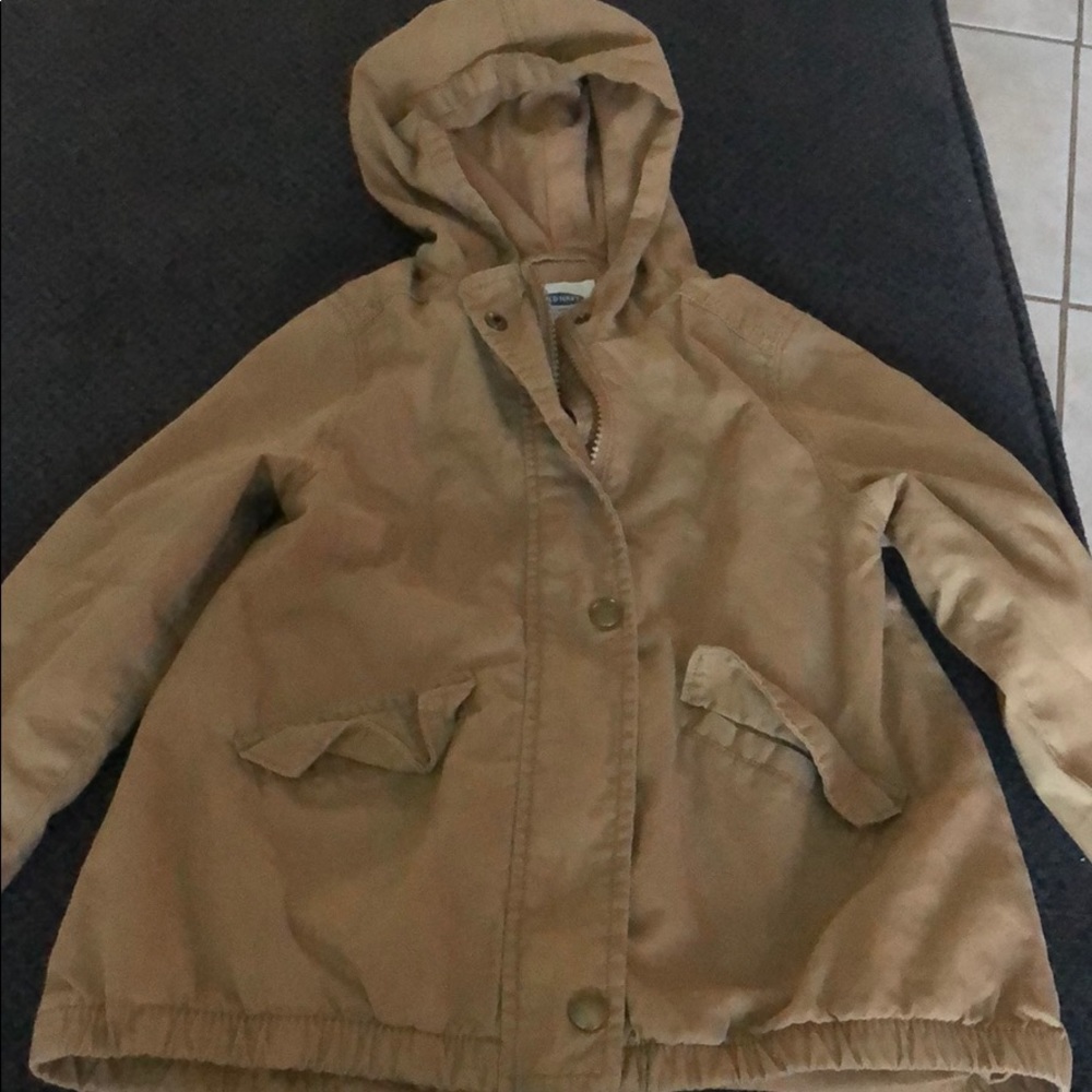 Toddler girls tan parka